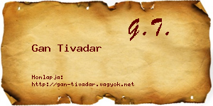 Gan Tivadar névjegykártya