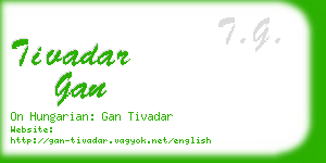 tivadar gan business card